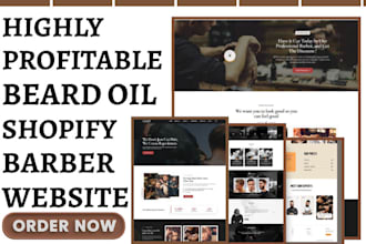 build beard oil shopify barbershop haircare hair barber store barbershop website