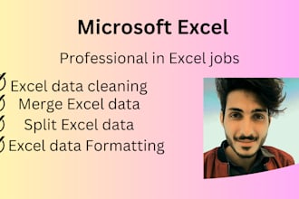clean, format, merge and split excel data