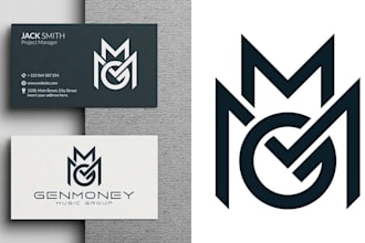 do minimalist logo using the company name initial letter