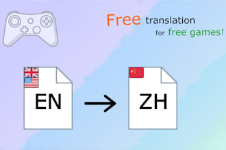 provide english to chinese localization for video games