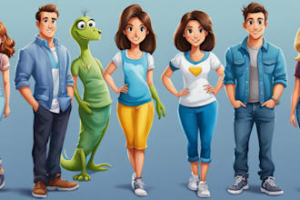 create original unique cartoon character design