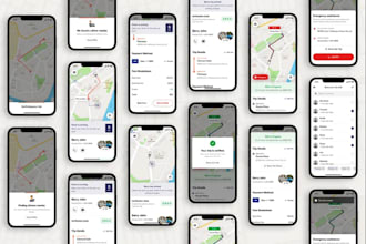 design transportation and vehicle tracking app UI UX in figma
