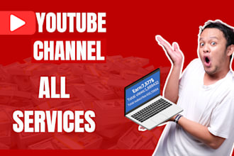 create and setup logo , banner design and youtube channel