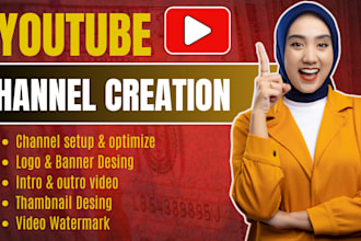 create and setup youtube channel with logo and banner