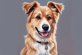 create a disney style pet portrait
