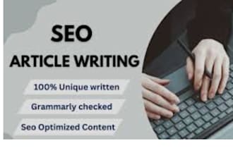 do SEO article writing, blog post writing, and content writing