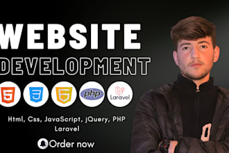 both frontend and backend wordpress and larval development