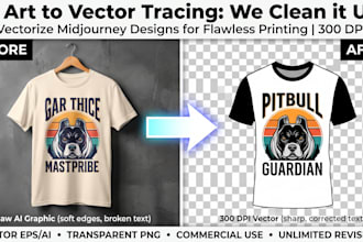 fix and enhance ai art for t shirt print on demand pod design