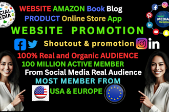 promote and advertise website, product, discord, and nft project on social media