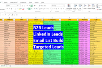 do b2b lead generation and linkedin leads list building