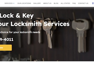 create locksmith website, plumbing, painting, electrician and handyman website