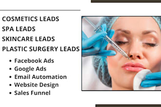 generate cosmetics beauty spa skincare plastic surgery body contouring leads