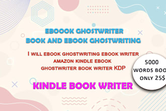 ebook ghostwriting, ebook writer, amazon kindle ebook KDP