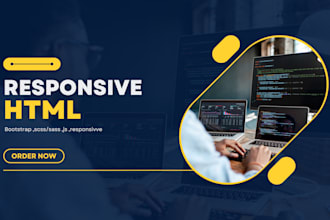convert psd, pdf, figma to responsive HTML format