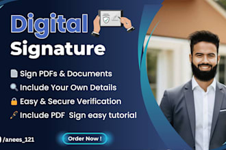 provide digital signatures or dsc for document sign and document protection