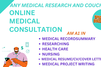 do medical and health care ,online service, research for you