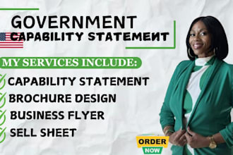 design a government capability statement business capability statement