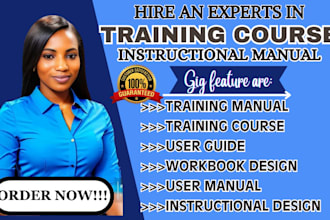 create a training manual user guide instructional manual workbook design