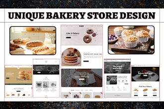 design unique bakery ecommerce website donut cake shopify store pastries website