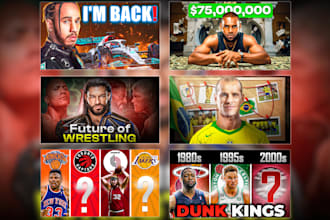design high CTR sports youtube thumbnail, nba, football, NFL, MMA, thumbnail