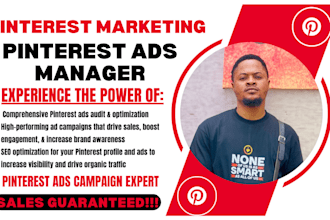 optimize ads campaign and manage pinterest marketing ads manager with SEO