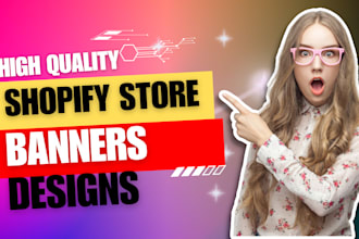 high quality shopify banner, website banner for your store