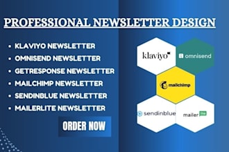 design newsletter template on brevo, mailchimp, klaviyo, mailerlite, behiiv