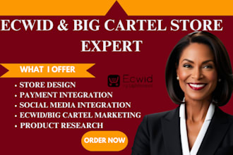 design you a complete responsive ecwid store bigcommerce and also shift store