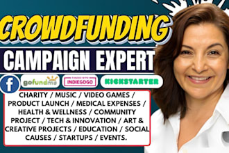 do crowdfunding campaign creation promotion on gofundme kickstarter indiegogo