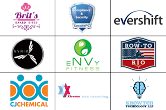 create four original vector company logo
