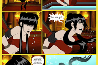 draw nsfw comic and sfw comic, comic page, furry comic, comic illustration