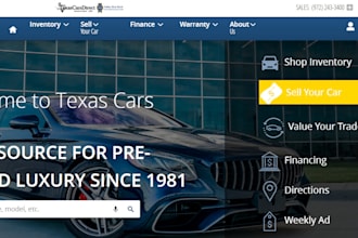 create car dealer website, car sales landing page, car repair website