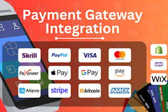 do payment gateway integration stripe, skrill, apple pay, paypal, shopify, wix