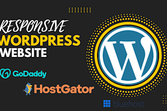 develop wordpress website blog design on bluehost godaddy siteground hostigator
