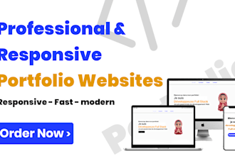 create a professional personal or business portfolio website