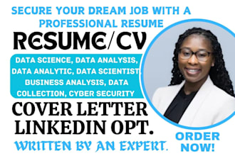 write data science, data analyst, business analyst, cybersecurity, faang resume