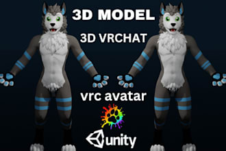 custom vrchat avatar 3dmodel fursona avatar nsfw vr character model unity vtuber