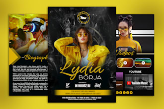 design media kit, press kit, one sheet, flyer, epk