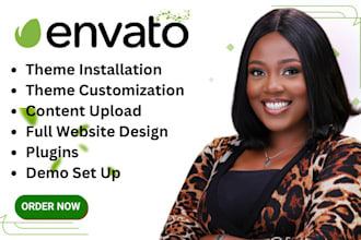 install envato elements template kit wordpress customize themeforest demo import