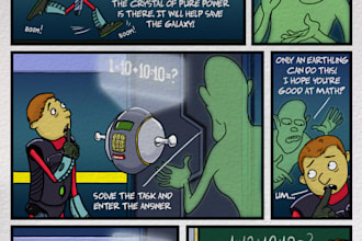 create a funny comic strip based on your idea