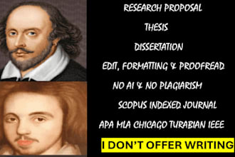 edit and proofread your thesis, dissertation or research proposal