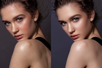 edit and retouch portrait or product photos