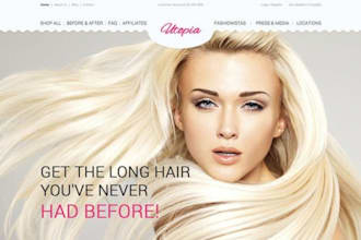 design hair website wig website beauty website salon hair extension website