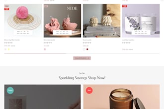 create candle website design