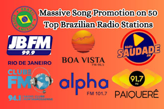 massively promote and advertise your songs on  brazil radio stations
