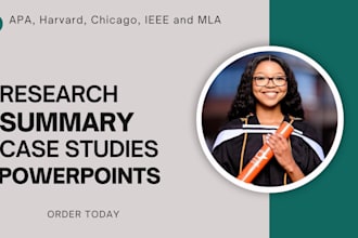 assist in case study analysis, research and summary writing