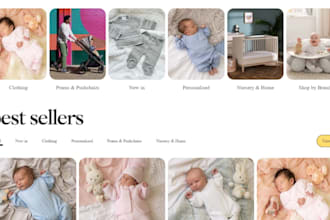 build baby clothes ecommerce website baby, kids outfit winter clothes website