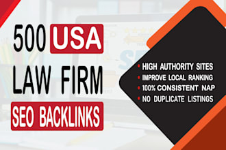 build USA law firm SEO backlinks