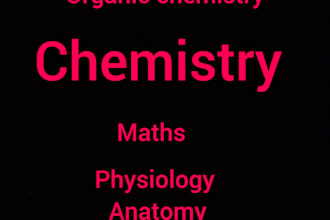 be your coach for general chemistry organic biology physiology,math,medical work