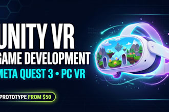 develop your unity VR game for meta quest 3, oculus and PC VR